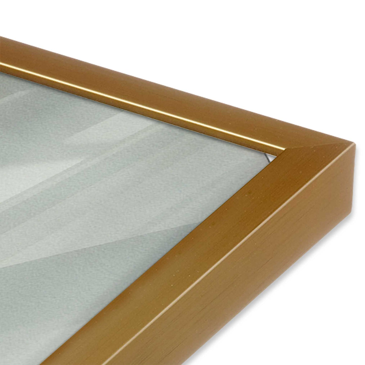 [Color:Polished Gold], Picture of art in a Polished Gold frame at an angle