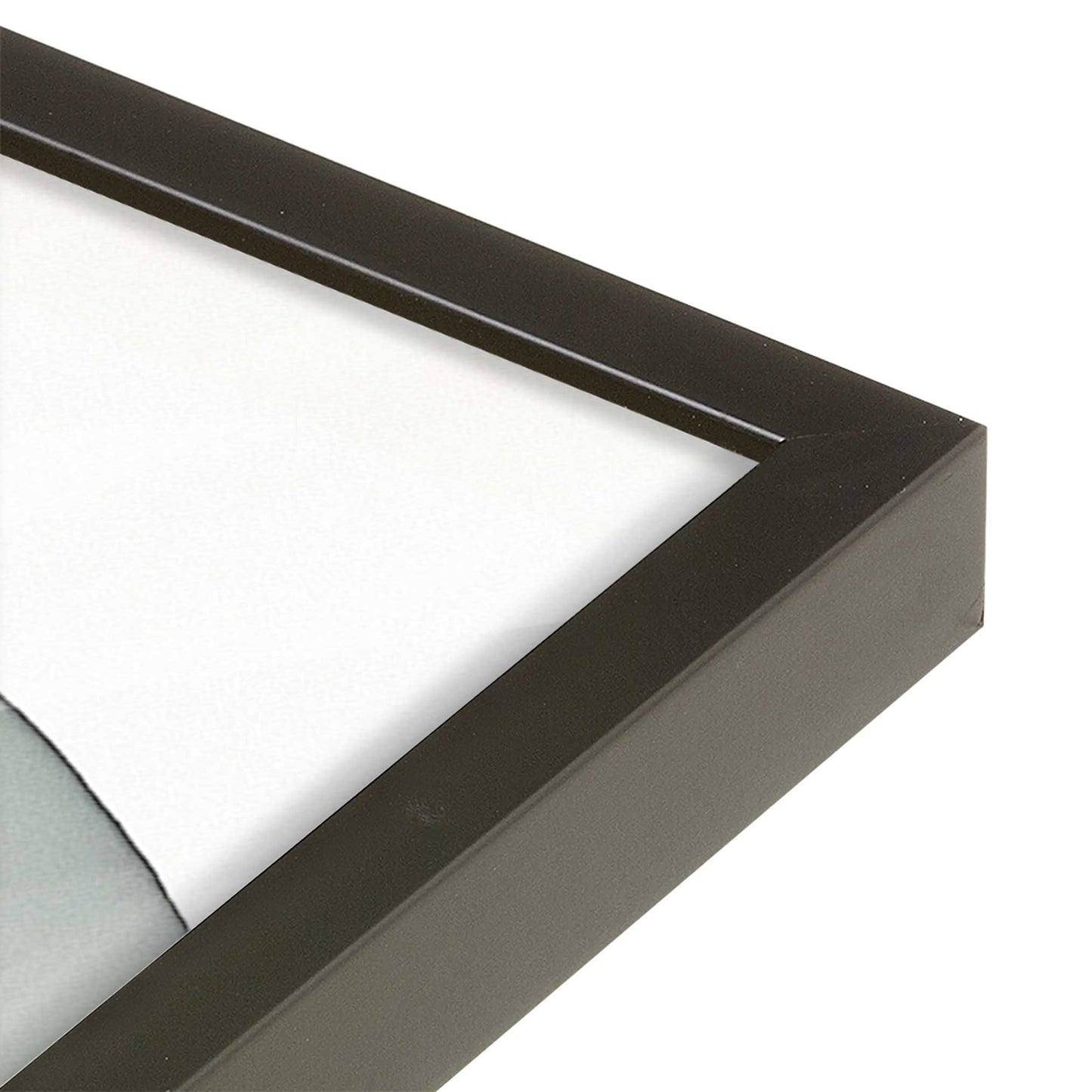 [Color:Satin Black], Picture of art in a Satin Black frame at an angle