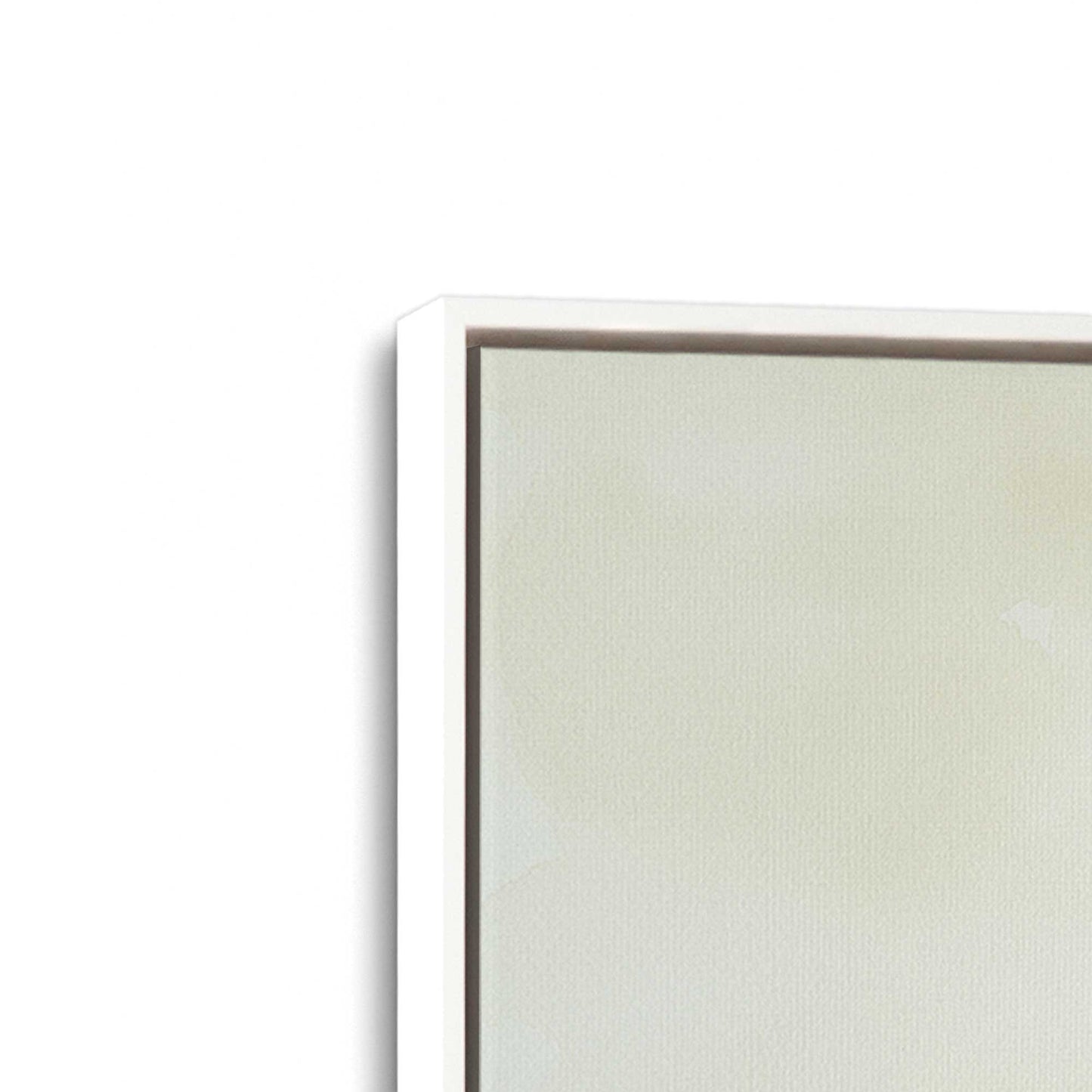 [Color:Opaque White], Picture of art in a White frame at an angle