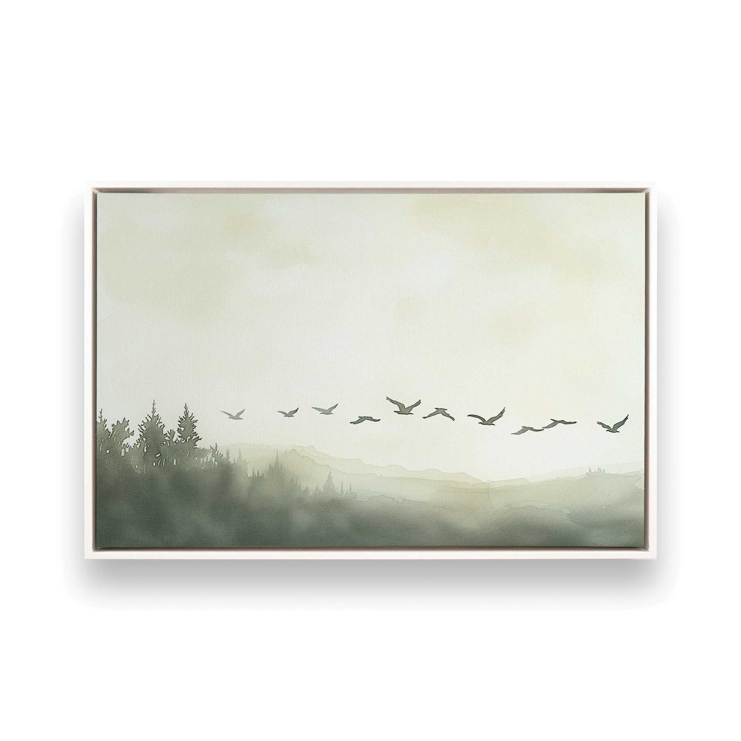 [Color:Opaque White], Picture of art in a White frame