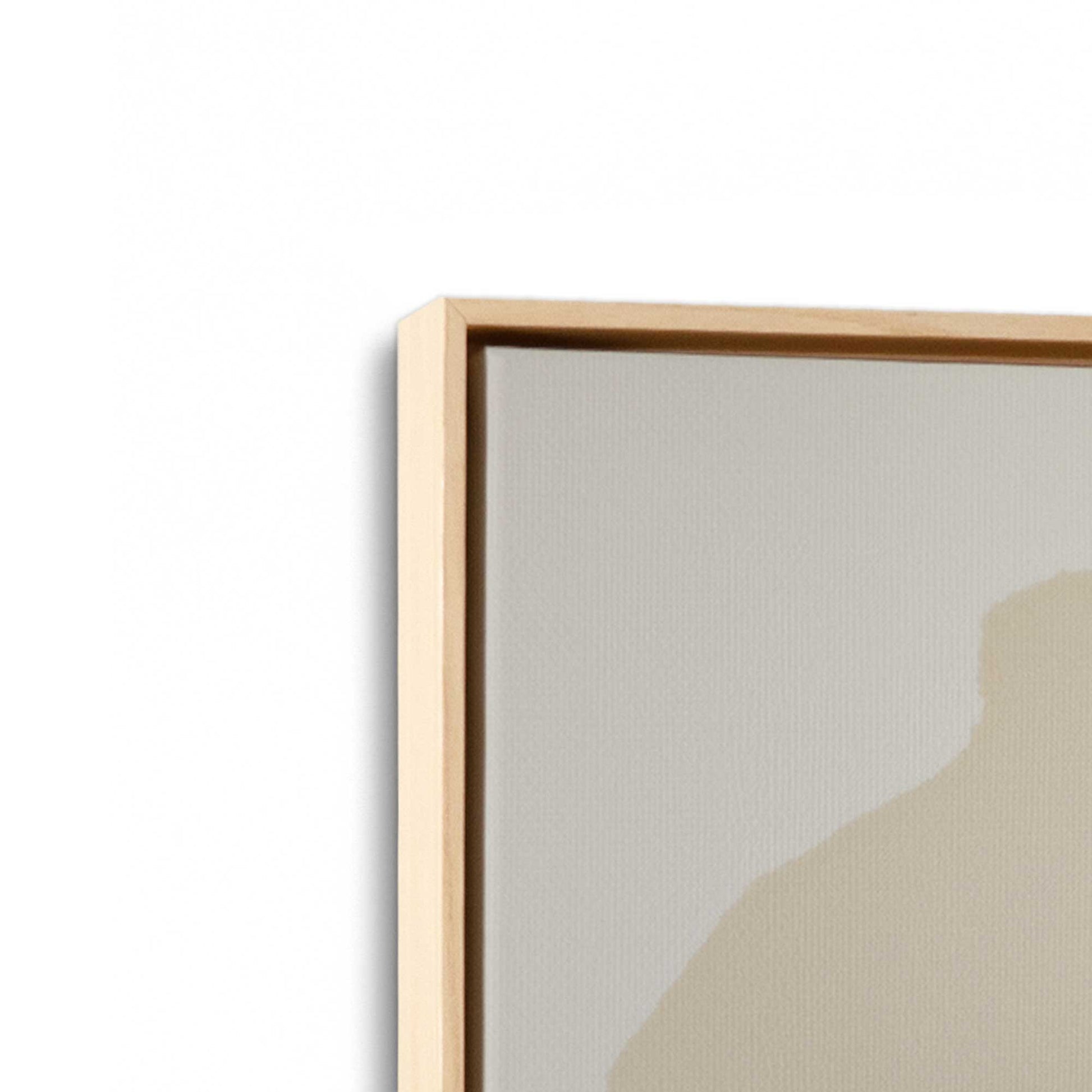 [Color:American Maple], Picture of art in a American Maple frame at an angle