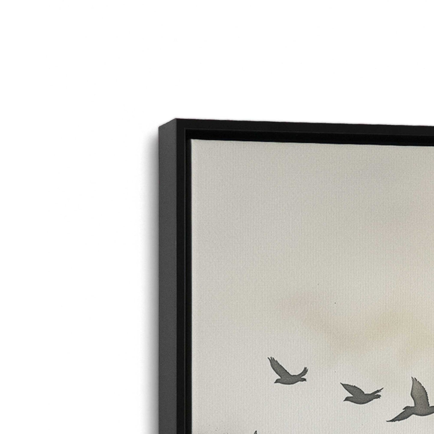 [Color:Satin Black], Picture of art in a Satin Black frame at an angle