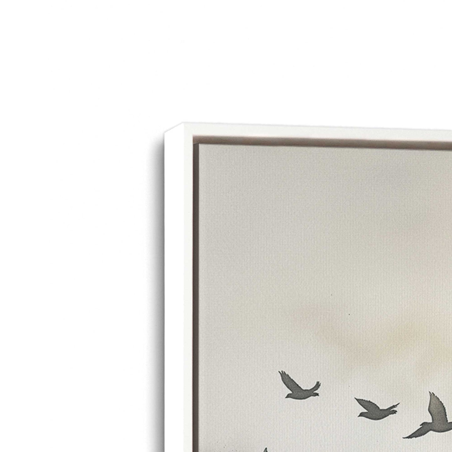 [Color:Opaque White], Picture of art in a White frame at an angle