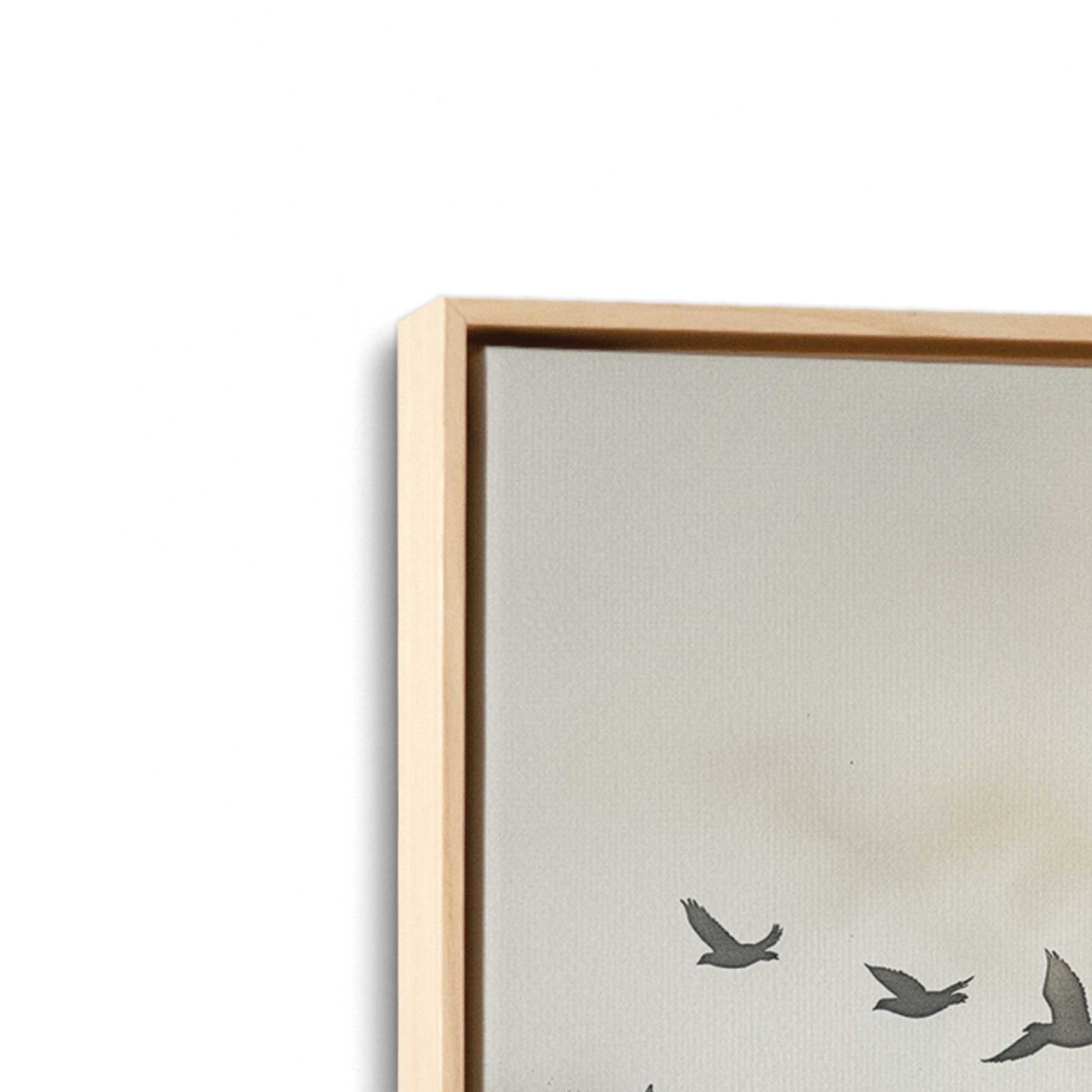 [Color:American Maple], Picture of art in a American Maple frame at an angle