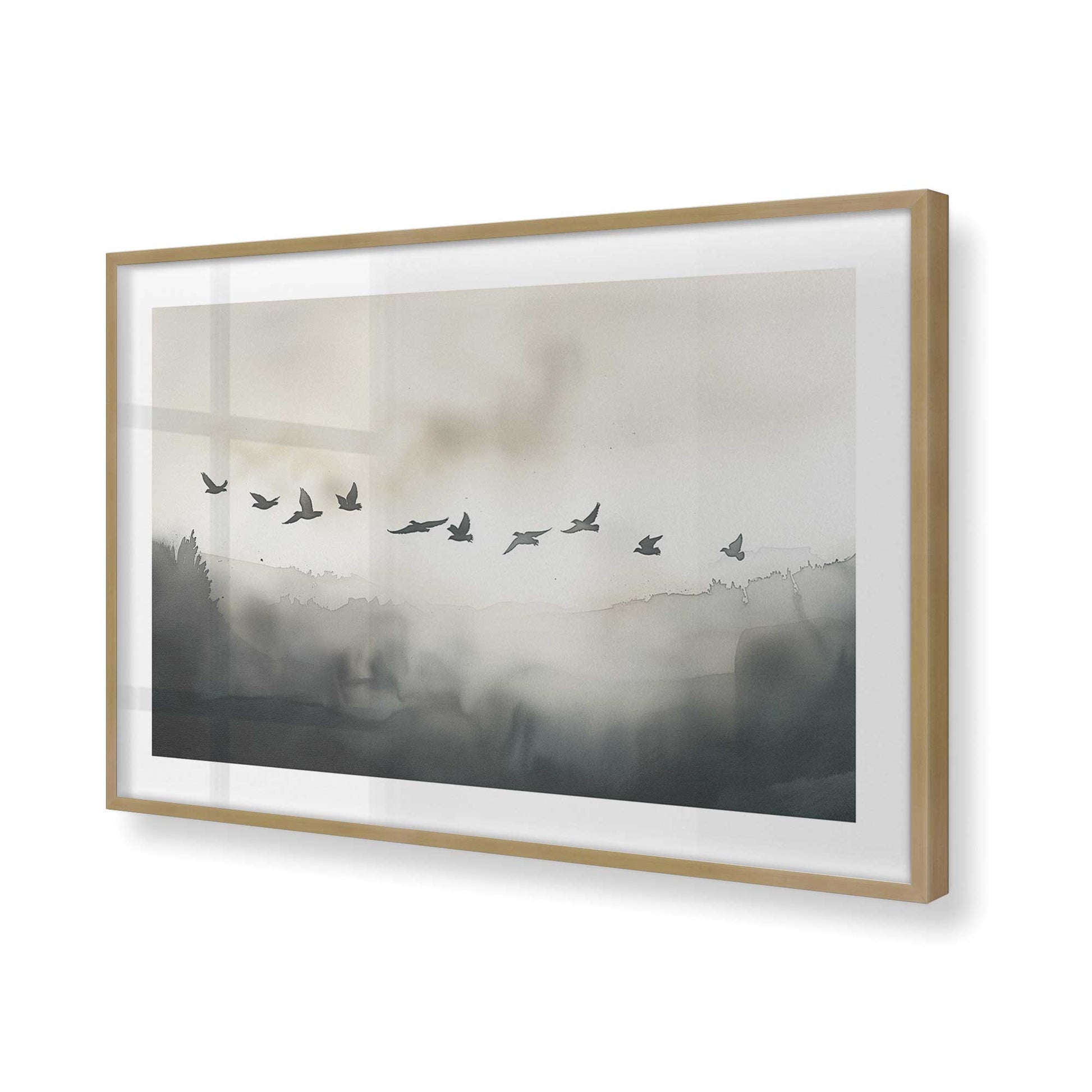 [Color:Brushed Gold], Picture of art in a Brushed Gold frame of the corner