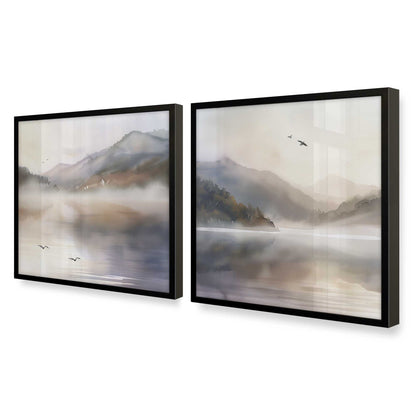 [Color:Satin Black], Picture of art in a Satin Black frame at an angle