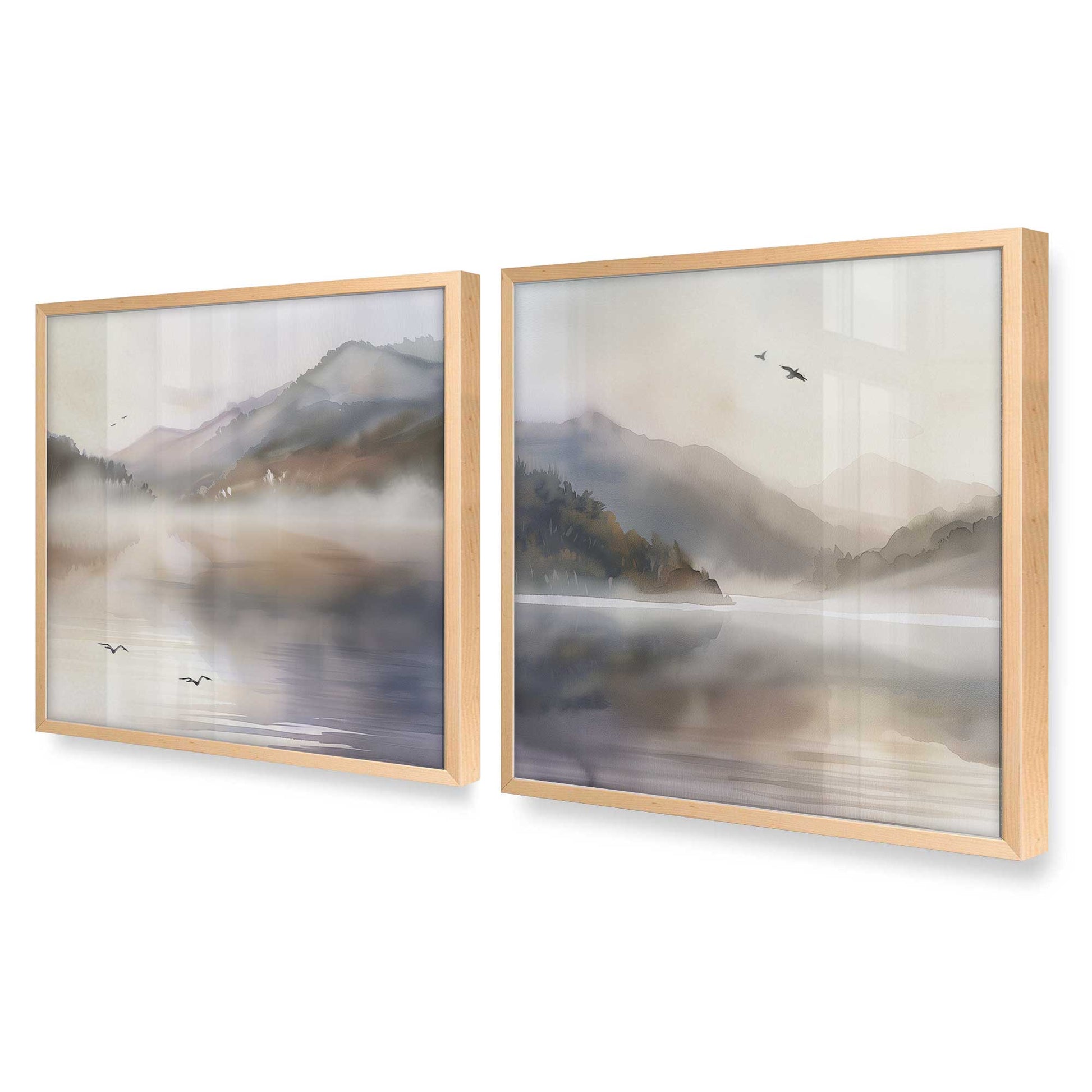 [Color:Raw Maple], Picture of art in a Raw Maple frame at an angle