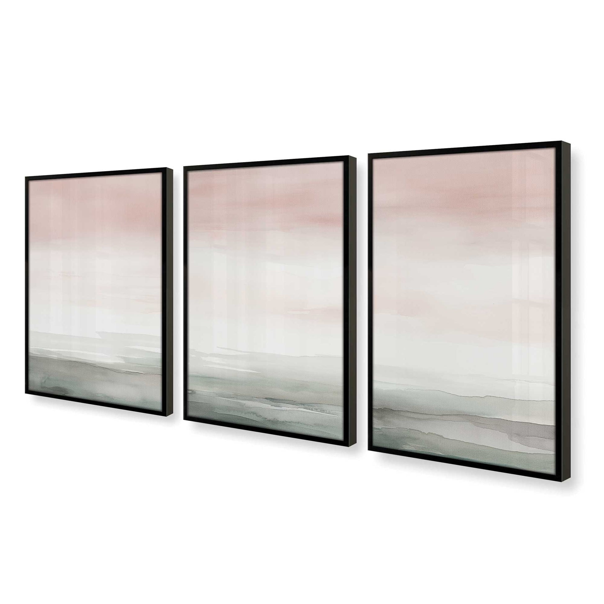 [Color:Satin Black], Picture of art in a Satin Black frame at an angle