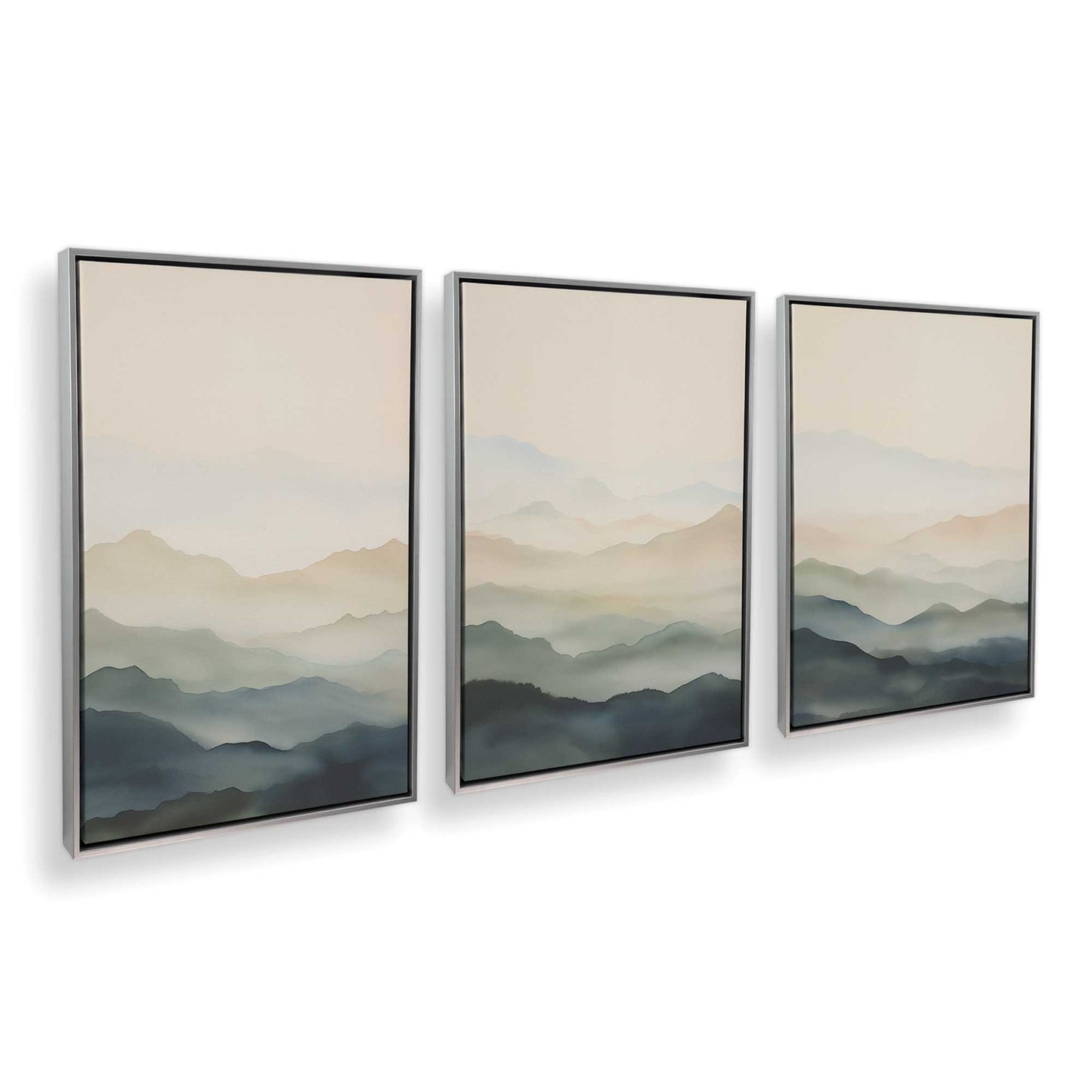 [Color:Opaque White], Picture of art in a White frame at an angle