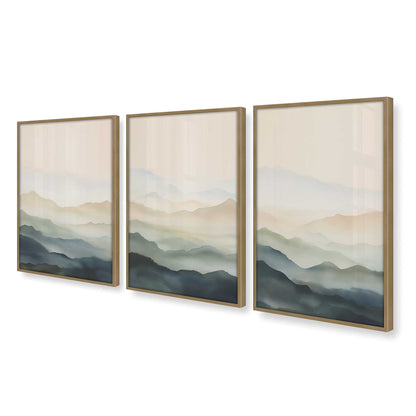 [Color:Brushed Gold], Picture of art in a Brushed Gold frame at an angle