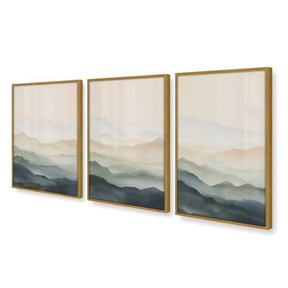 [Color:Polished Gold], Picture of art in a Polished Gold frame at an angle