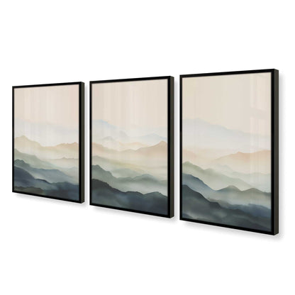 [Color:Satin Black], Picture of art in a Satin Black frame at an angle