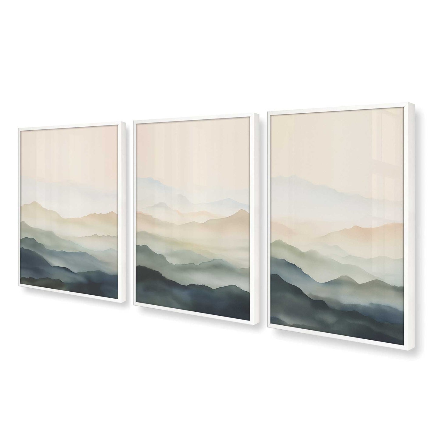 [Color:Opaque White], Picture of art in a Opaque White frame at an angle