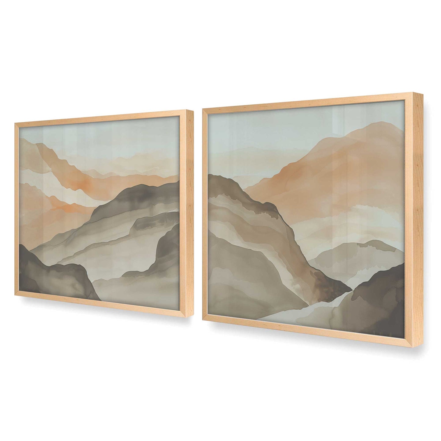 [Color:Raw Maple], Picture of art in a Raw Maple frame at an angle