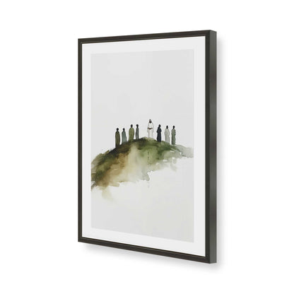 [Color:Satin Black], Picture of art in a Satin Black frame of the corner