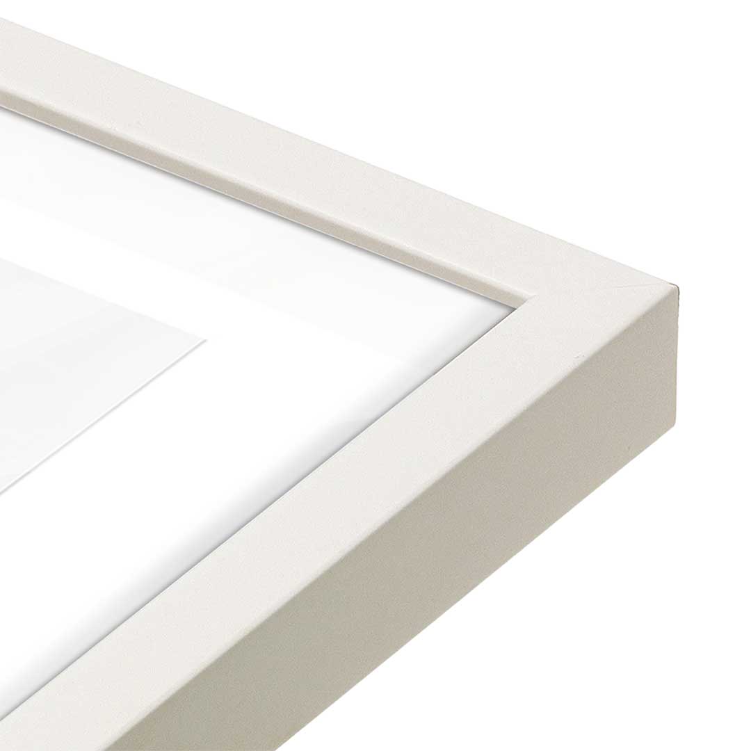 [Color:Opaque White], Picture of art in a Opaque White frame at an angle