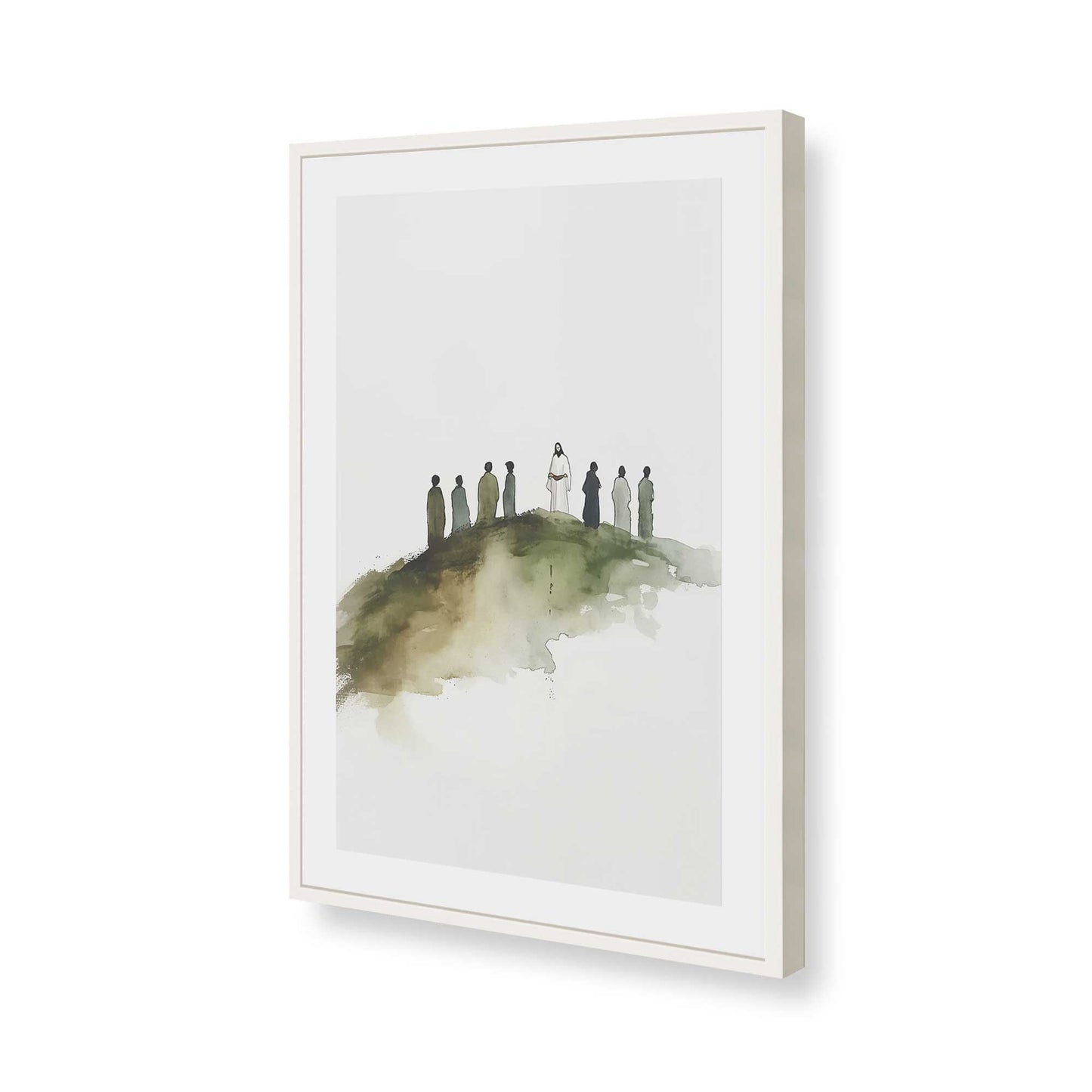 [Color:Opaque White], Picture of art in a Opaque White frame of the corner