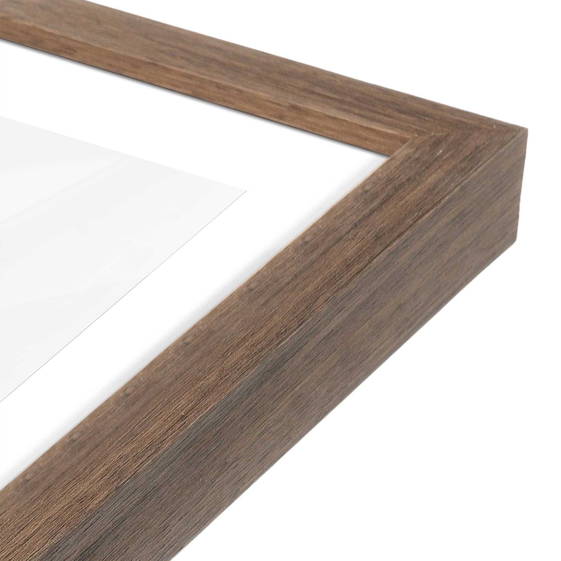 [Color:Walnut], Picture of art in a Walnut frame at an angle