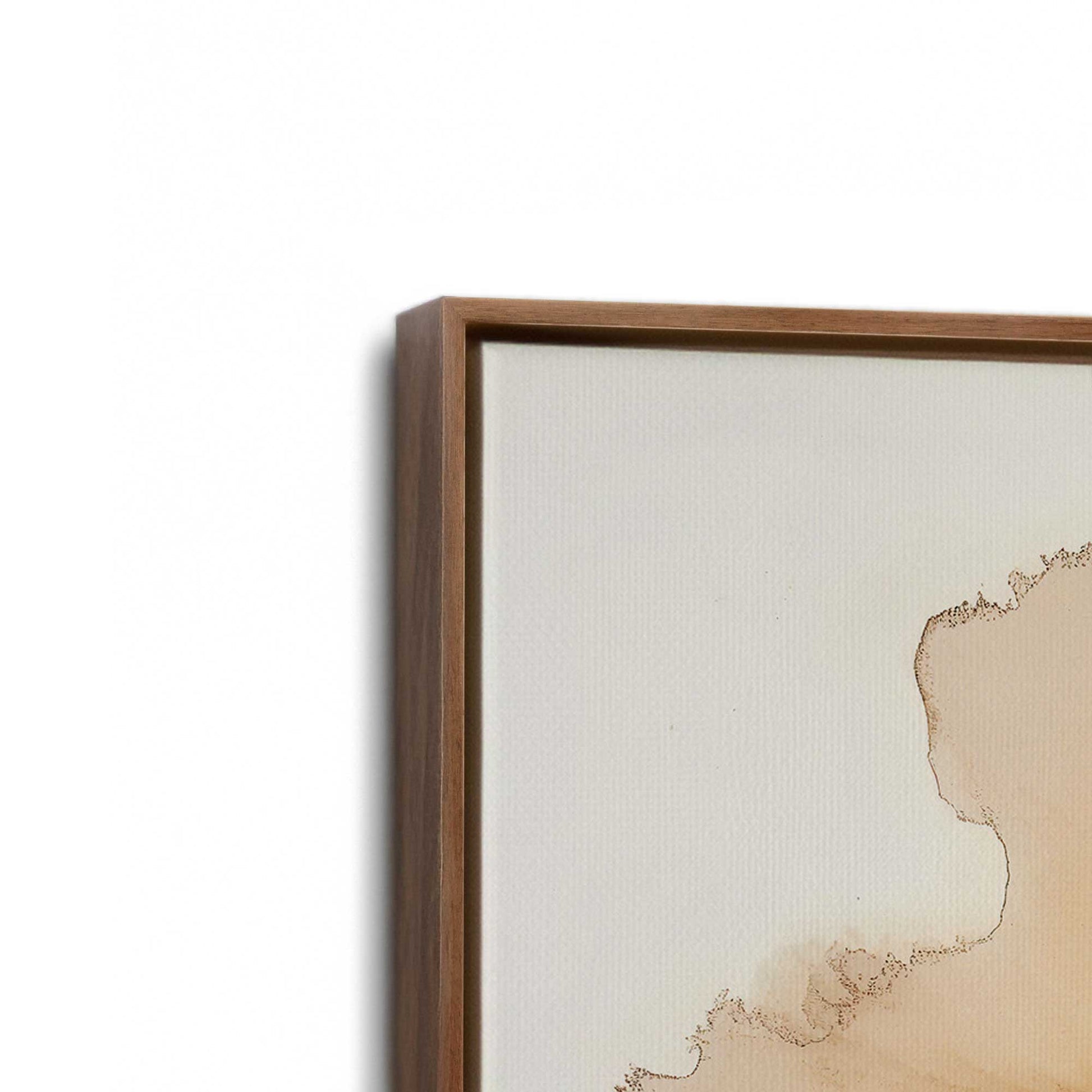 [Color:Walnut], Picture of art in a Walnut frame at an angle