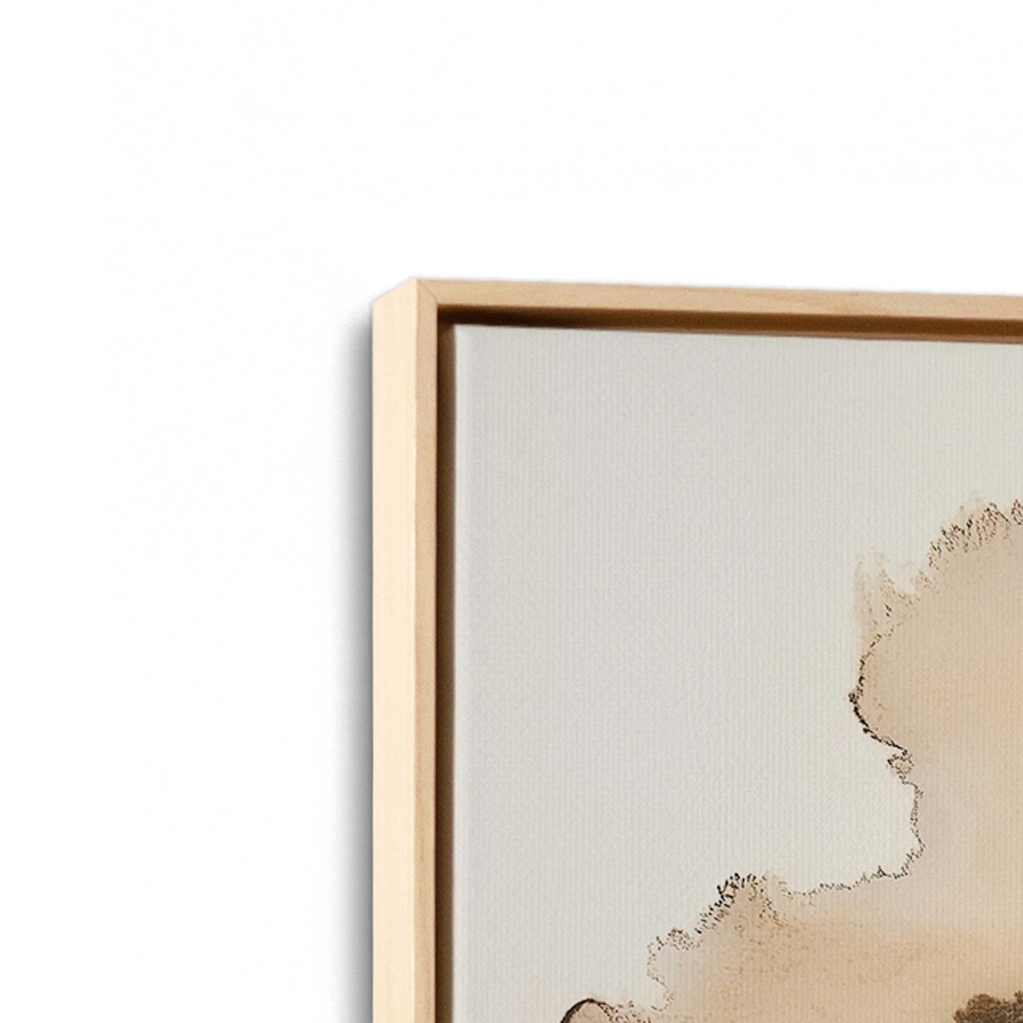 [Color:American Maple], Picture of art in a American Maple frame at an angle
