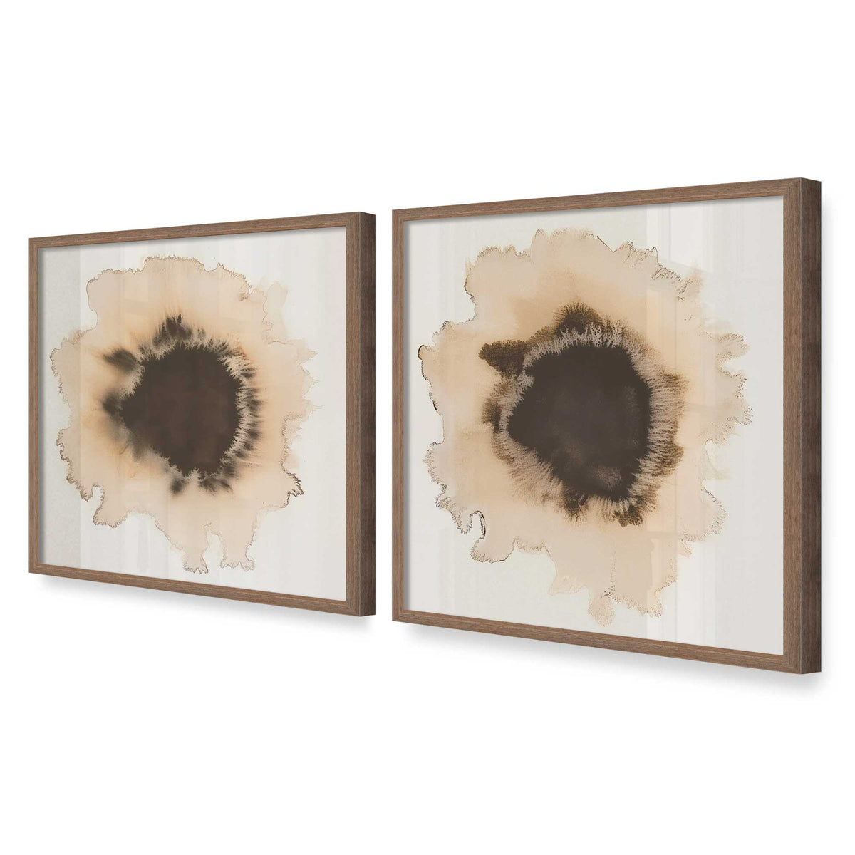 [Color:Walnut], Picture of art in a Walnut frame at an angle
