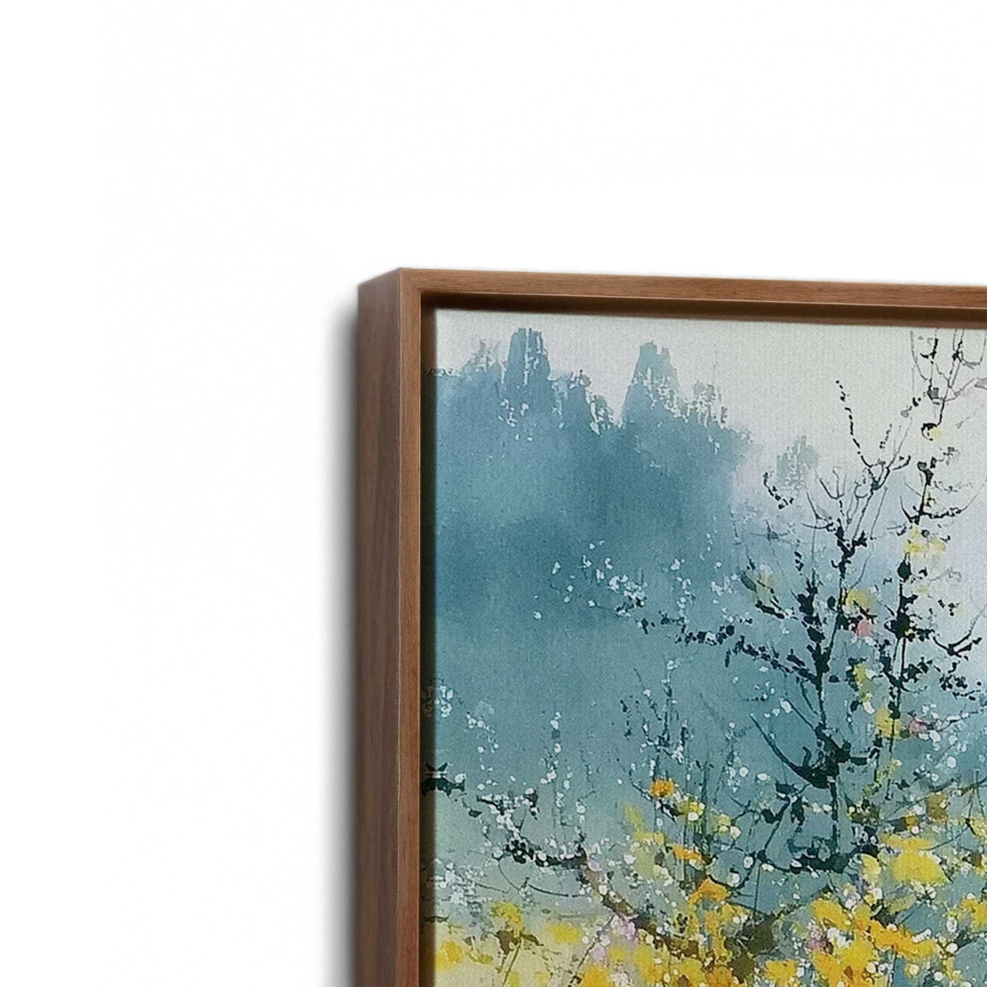 [Color:Walnut], Picture of art in a Walnut frame at an angle