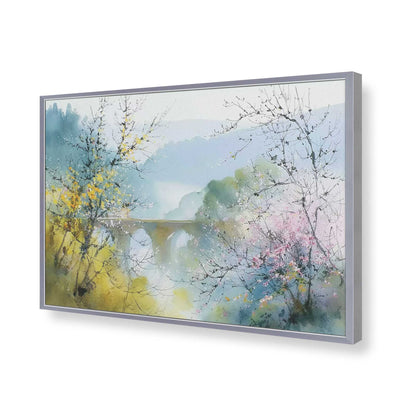 [Color:Polished Chrome], Picture of art in a Polished Chrome frame of the corner
