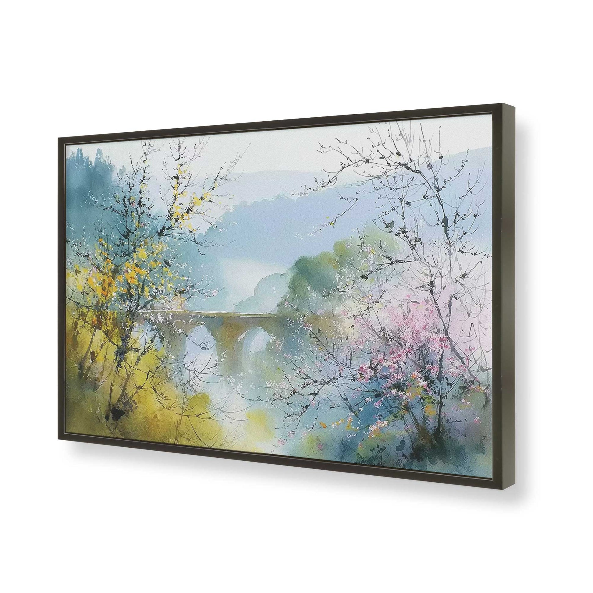 [Color:Satin Black], Picture of art in a Satin Black frame of the corner