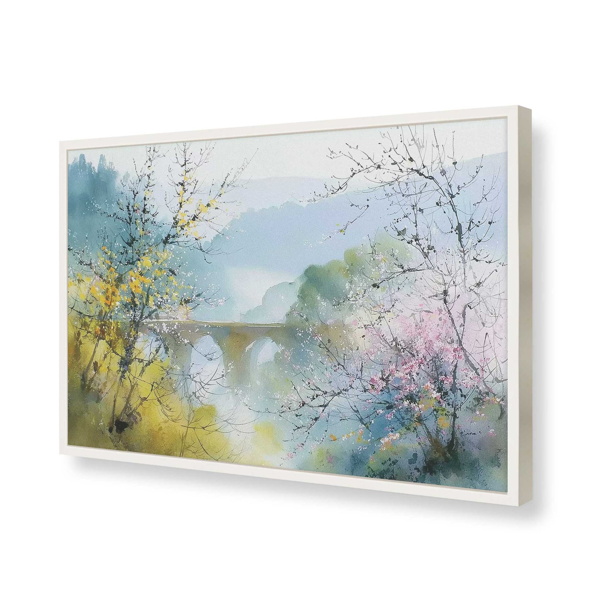 [Color:Opaque White], Picture of art in a Opaque White frame of the corner