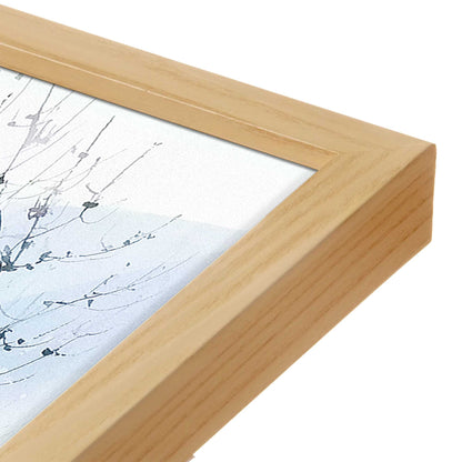 [Color:American Maple], Picture of art in a American Maple frame at an angle