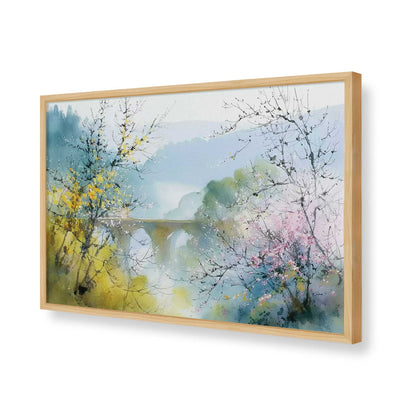 [Color:American Maple], Picture of art in a American Maple frame of the corner