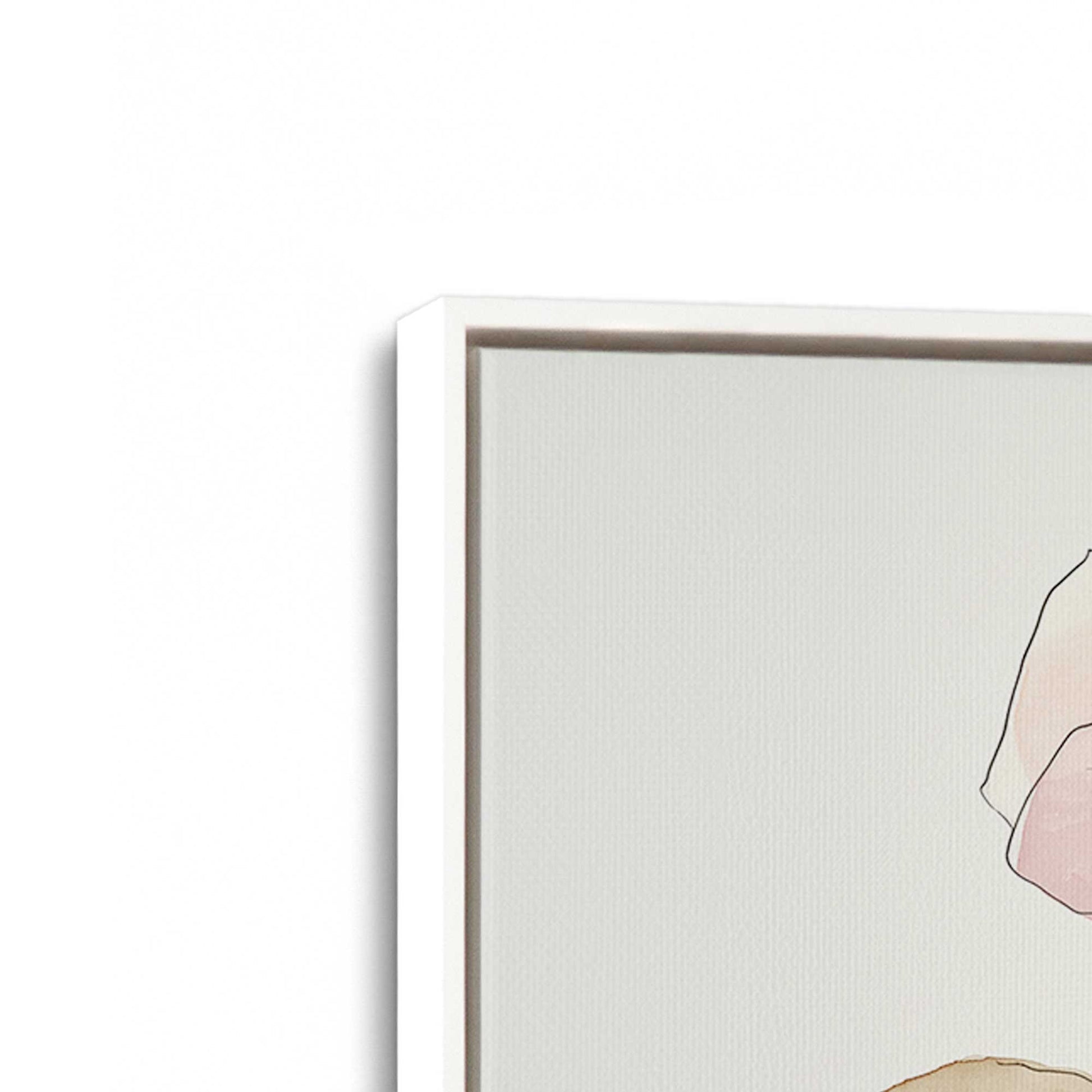 [Color:Opaque White], Picture of art in a White frame at an angle