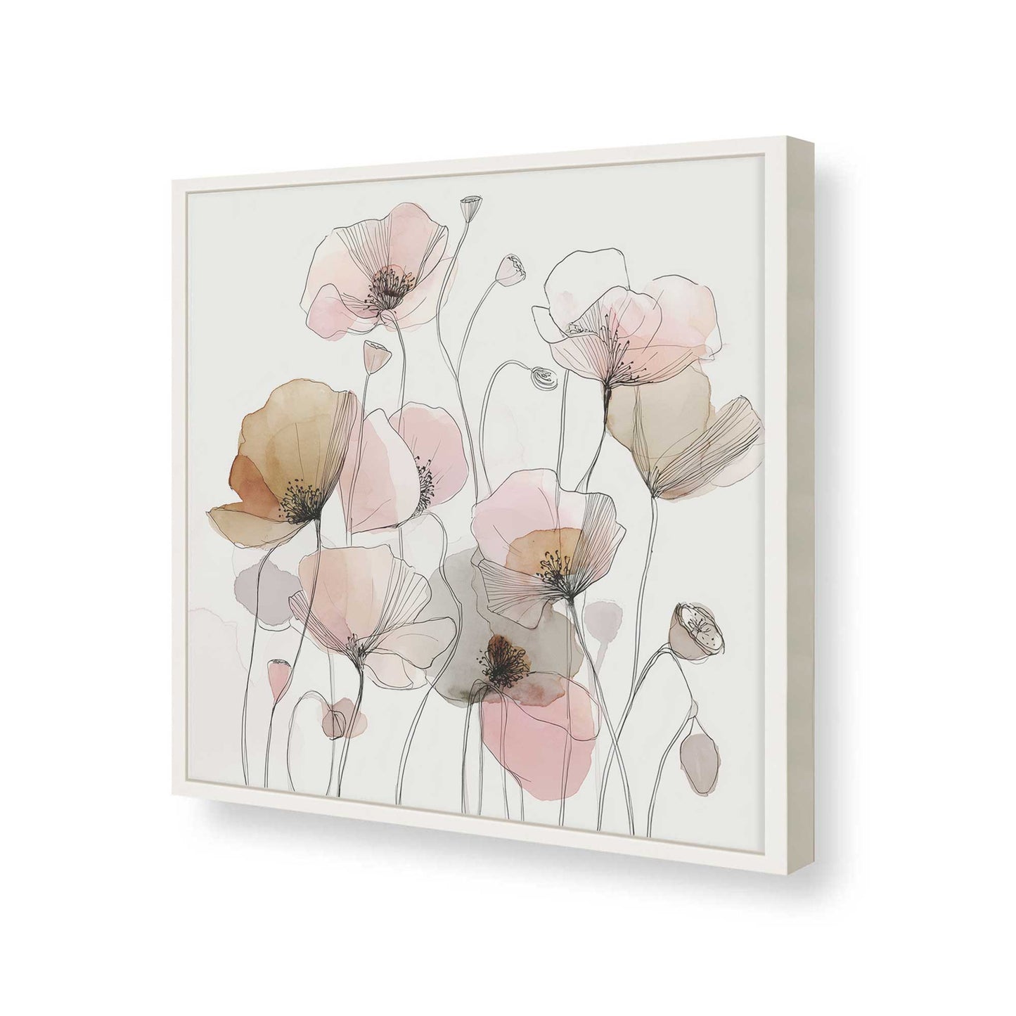 [Color:Opaque White], Picture of art in a Opaque White frame of the corner
