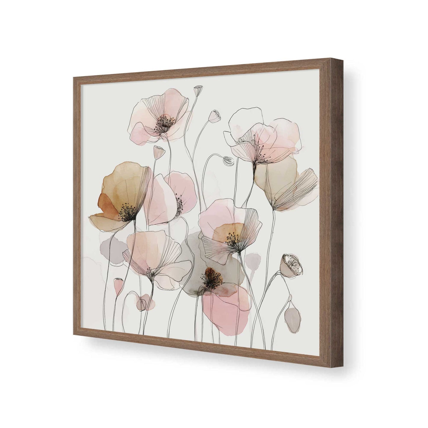 [Color:Walnut], Picture of art in a Walnut frame of the corner