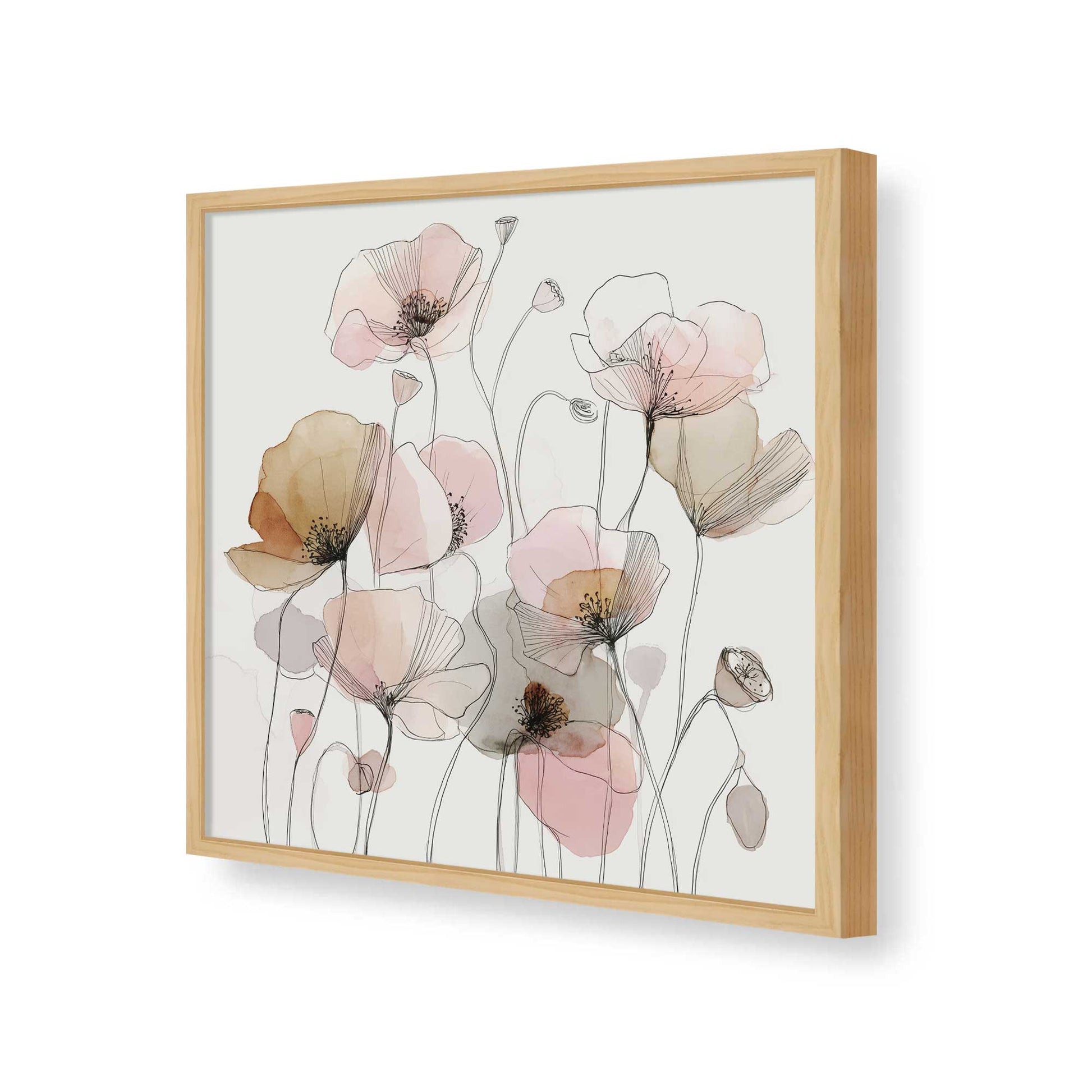 [Color:American Maple], Picture of art in a American Maple frame of the corner