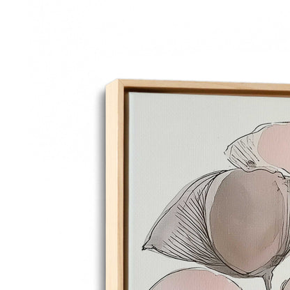 [Color:American Maple], Picture of art in a American Maple frame at an angle