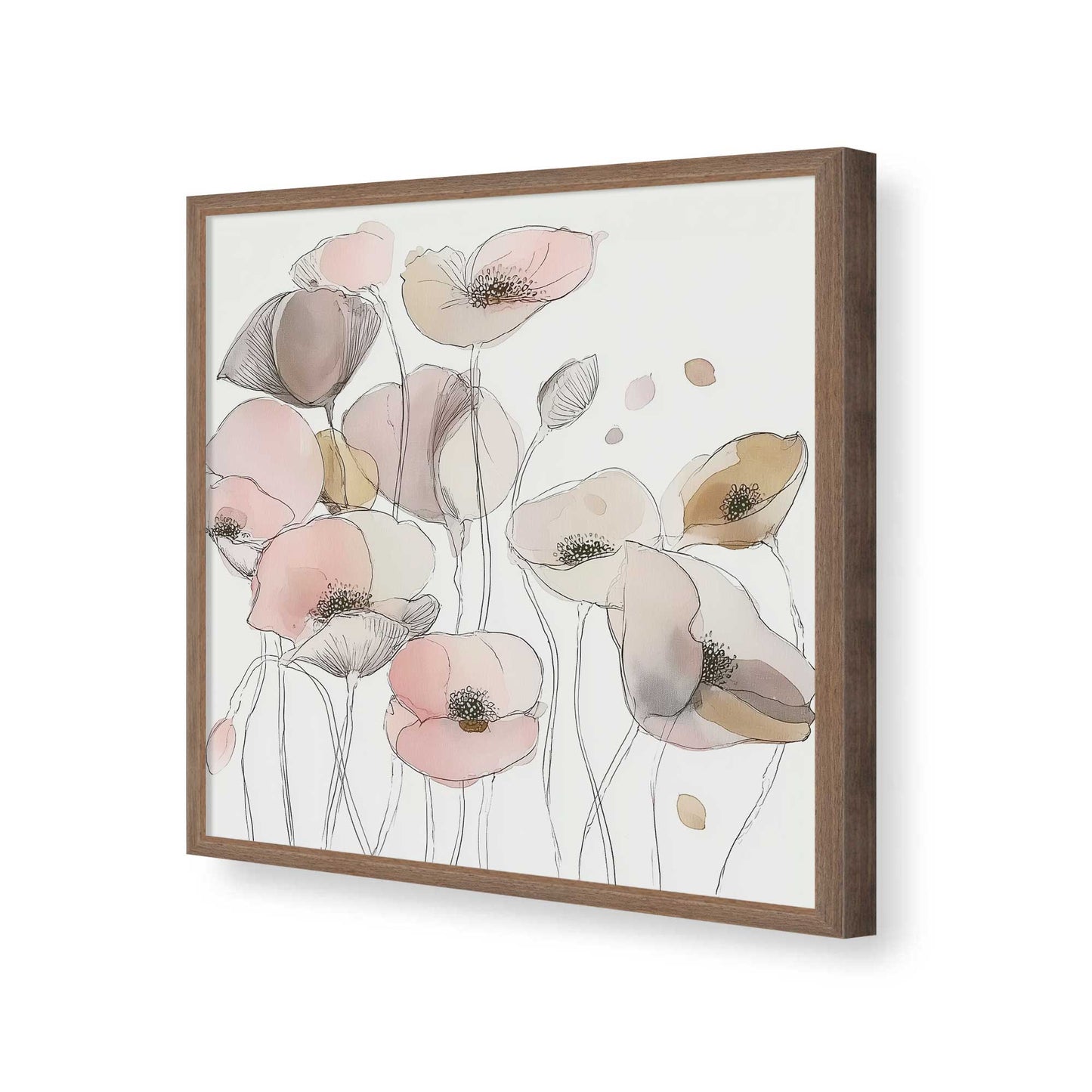 [Color:Walnut], Picture of art in a Walnut frame of the corner