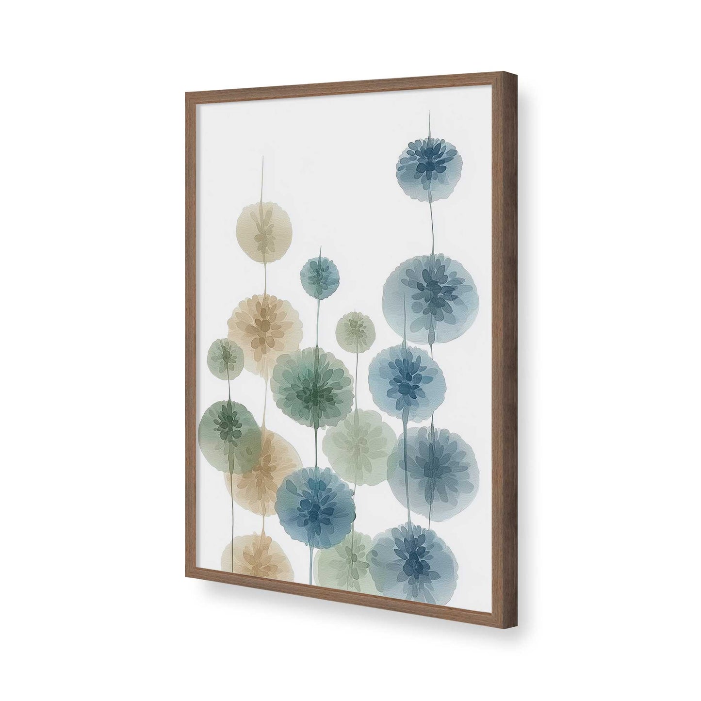 [Color:Walnut], Picture of art in a Walnut frame of the corner