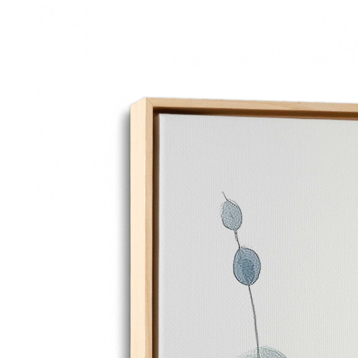 [Color:American Maple], Picture of art in a American Maple frame at an angle