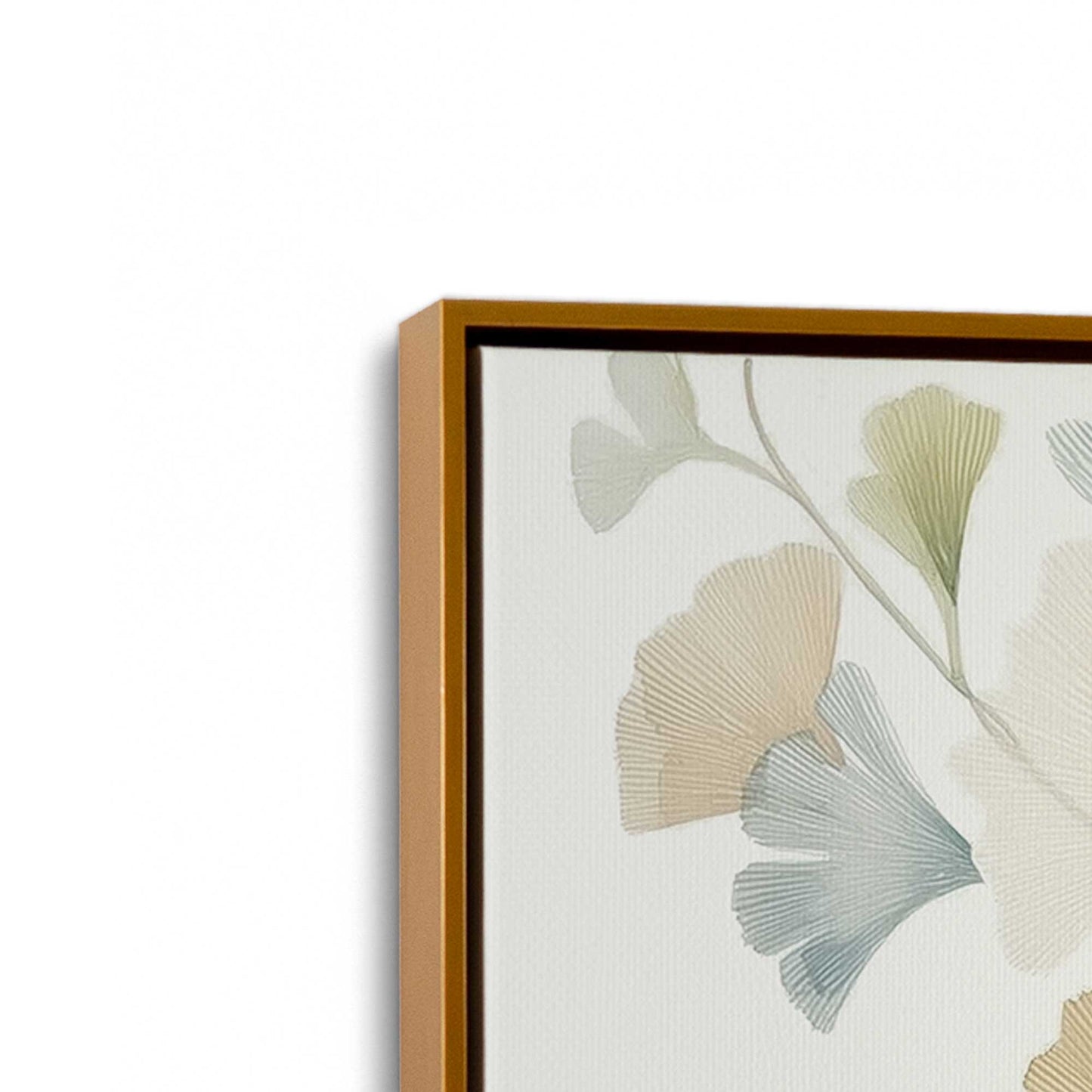 [Color:Polished Gold], Picture of art in a Polished Gold frame at an angle