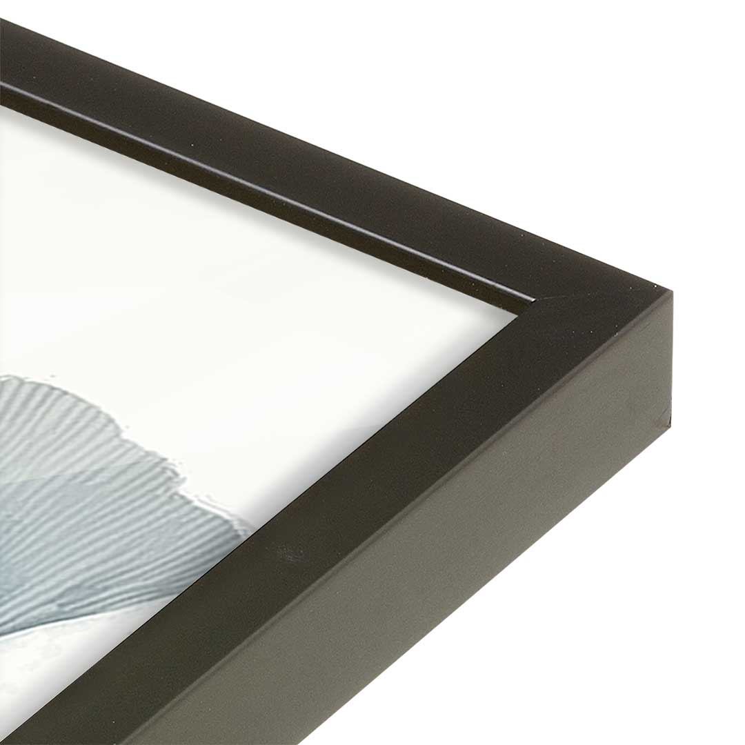 [Color:Satin Black], Picture of art in a Satin Black frame at an angle