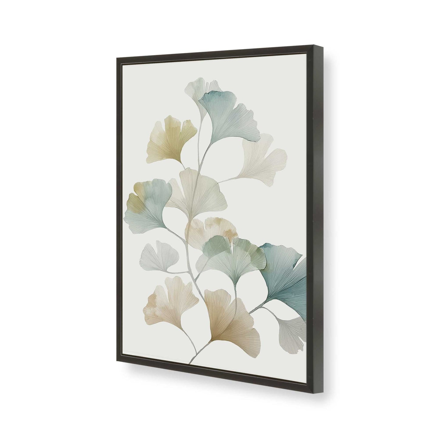 [Color:Satin Black], Picture of art in a Satin Black frame of the corner