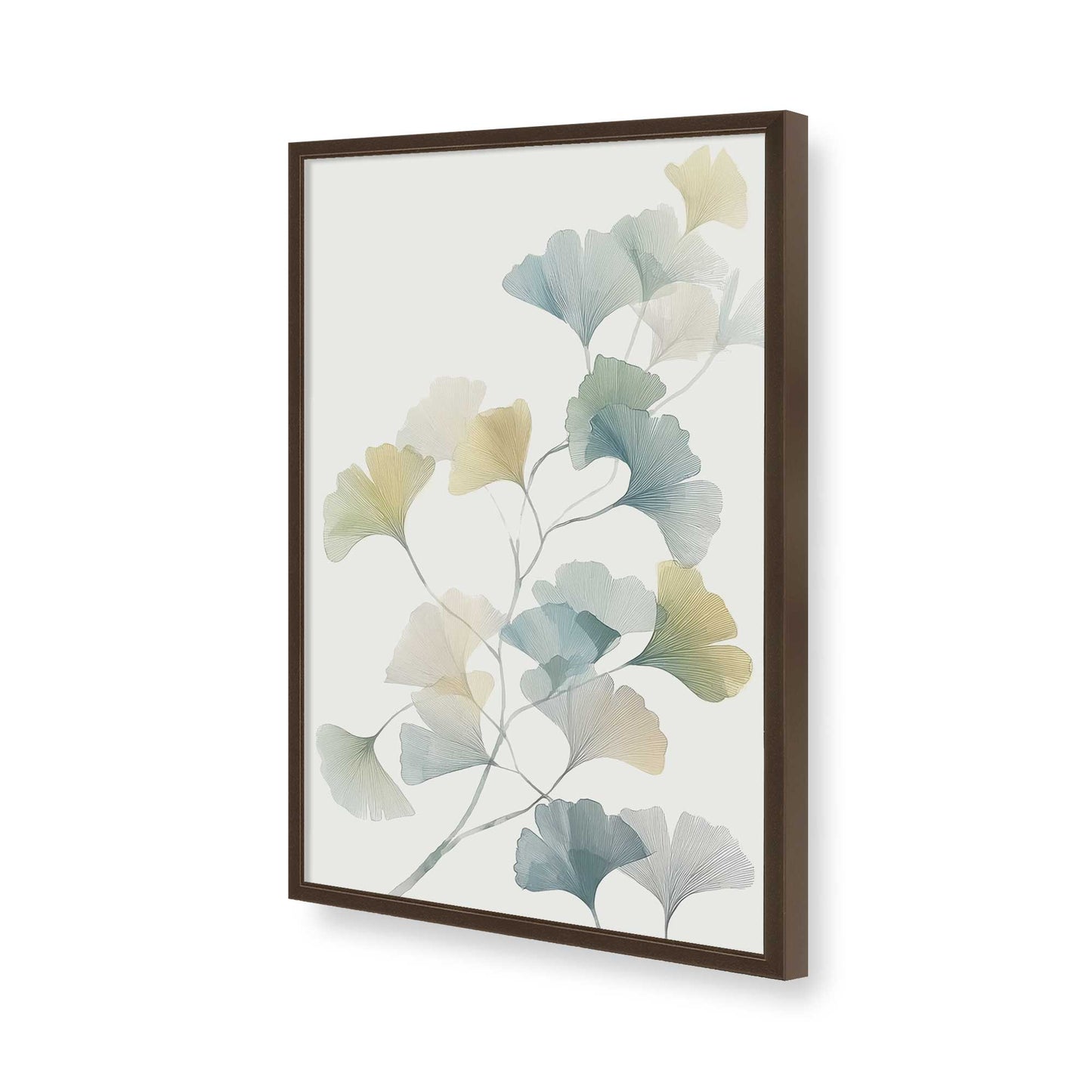 [Color:Brown], Picture of art in a Brown frame of the corner