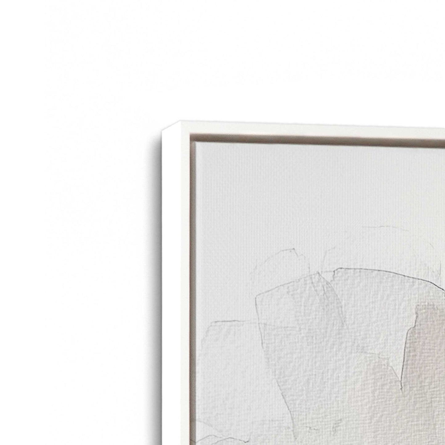 [Color:Opaque White], Picture of art in a White frame at an angle