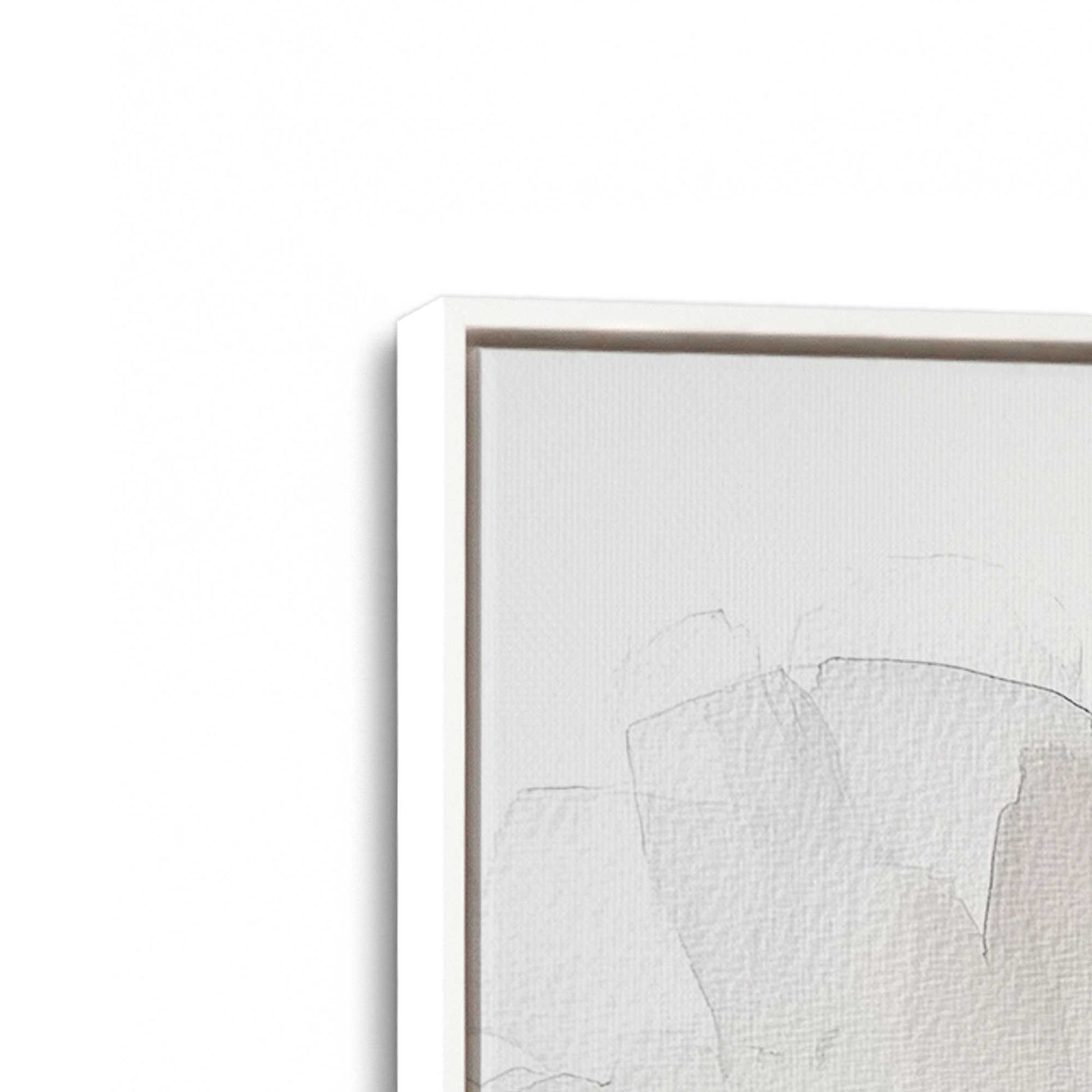 [Color:Opaque White], Picture of art in a White frame at an angle