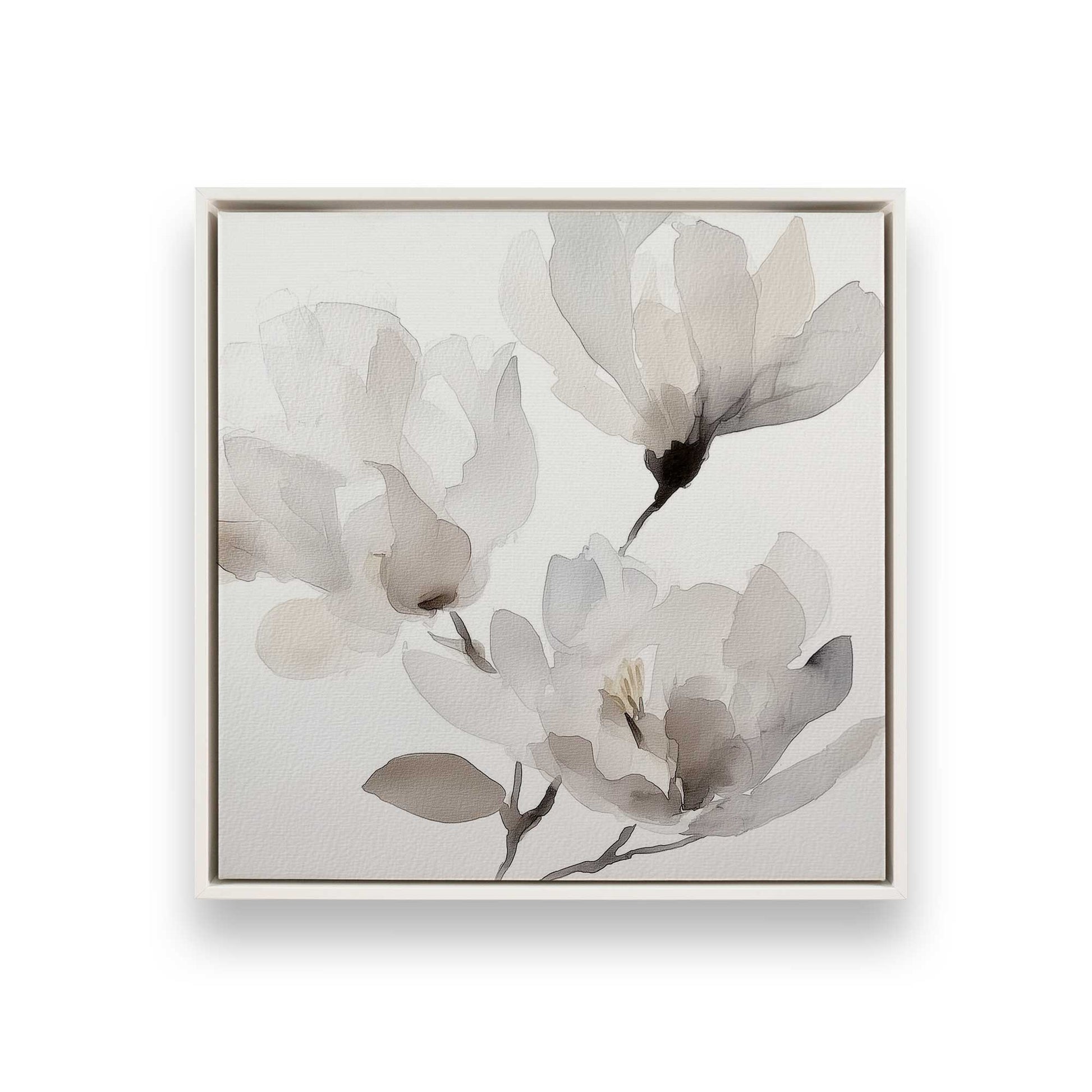[Color:Opaque White], Picture of art in a White frame