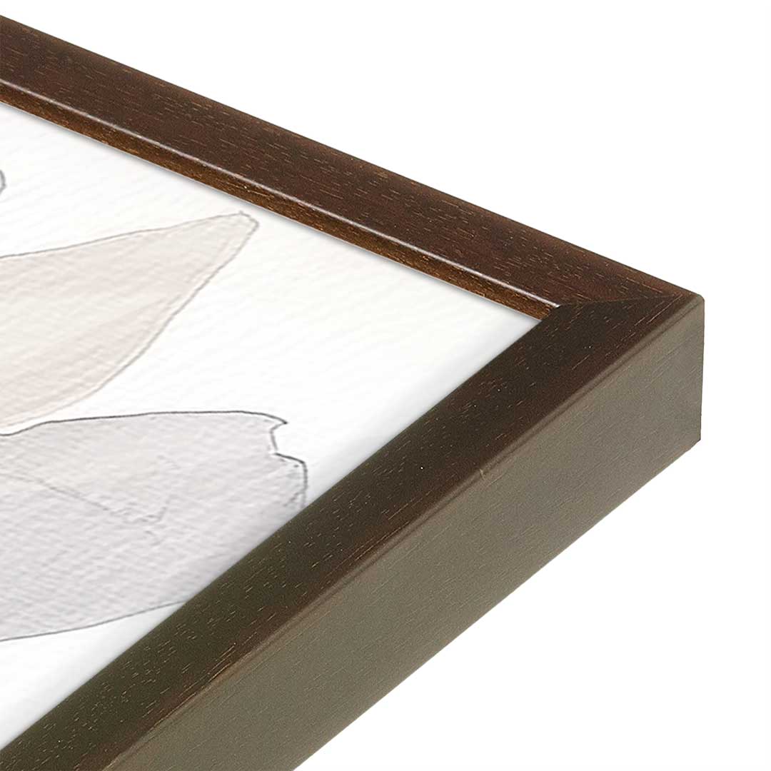 [Color:Espresso], Picture of art in a Espresso frame at an angle