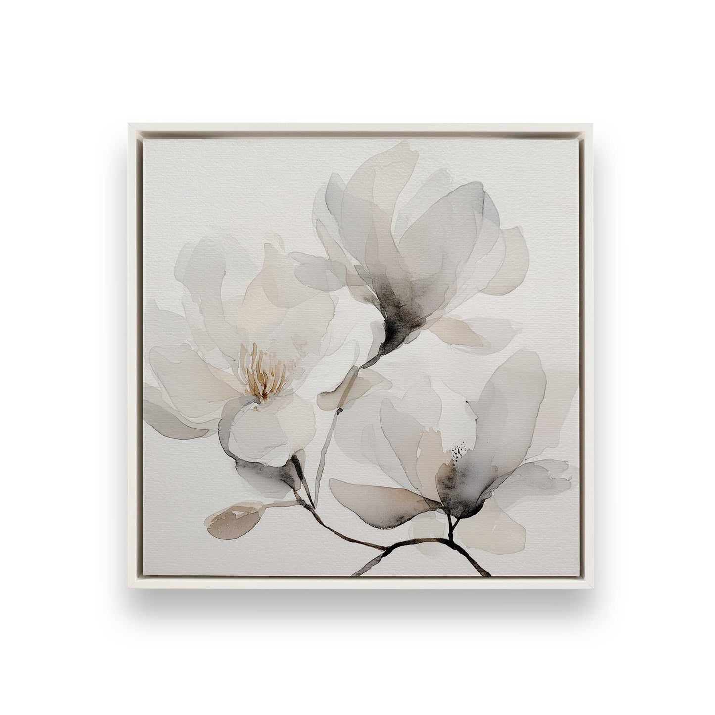 [Color:Opaque White], Picture of art in a White frame