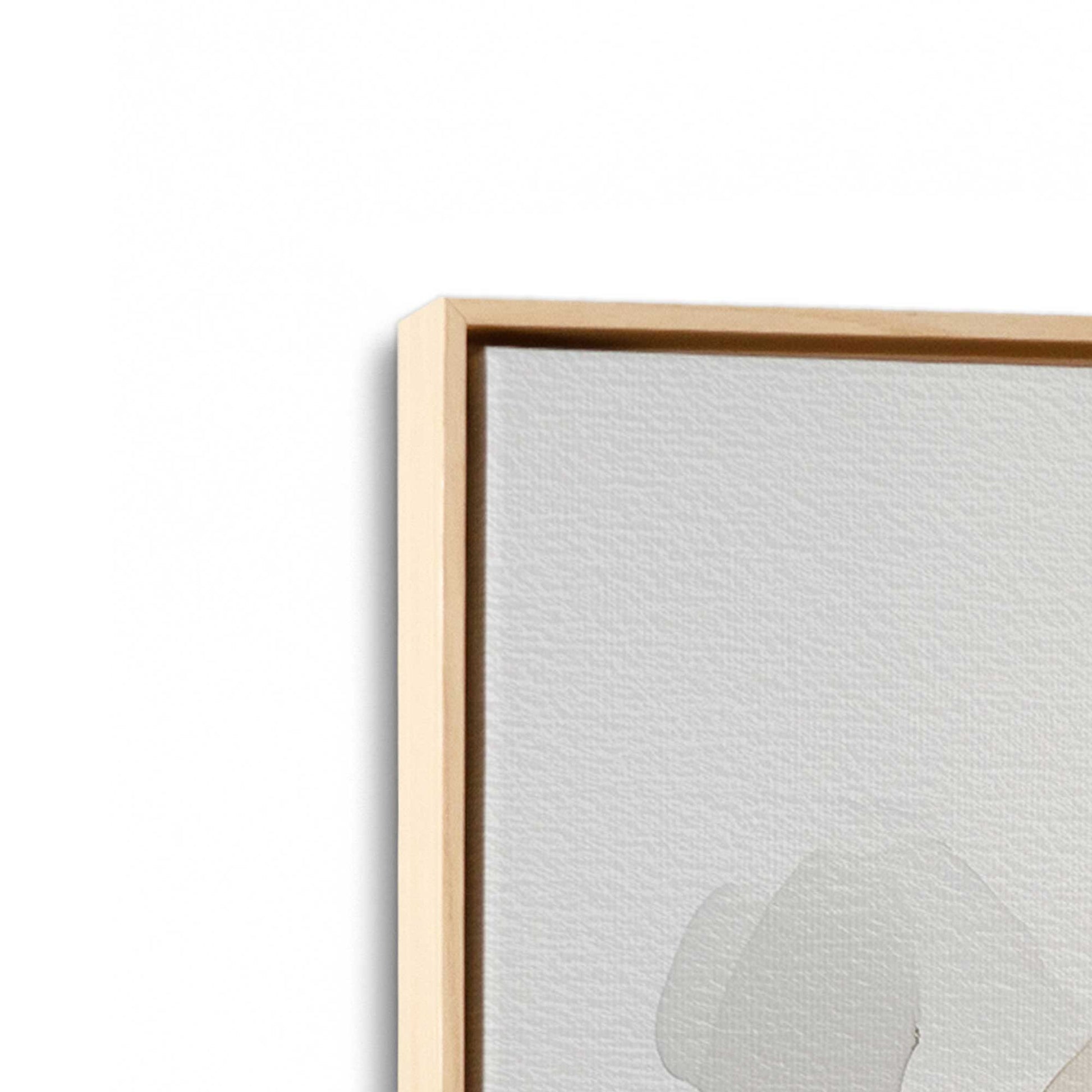 [Color:American Maple], Picture of art in a American Maple frame at an angle
