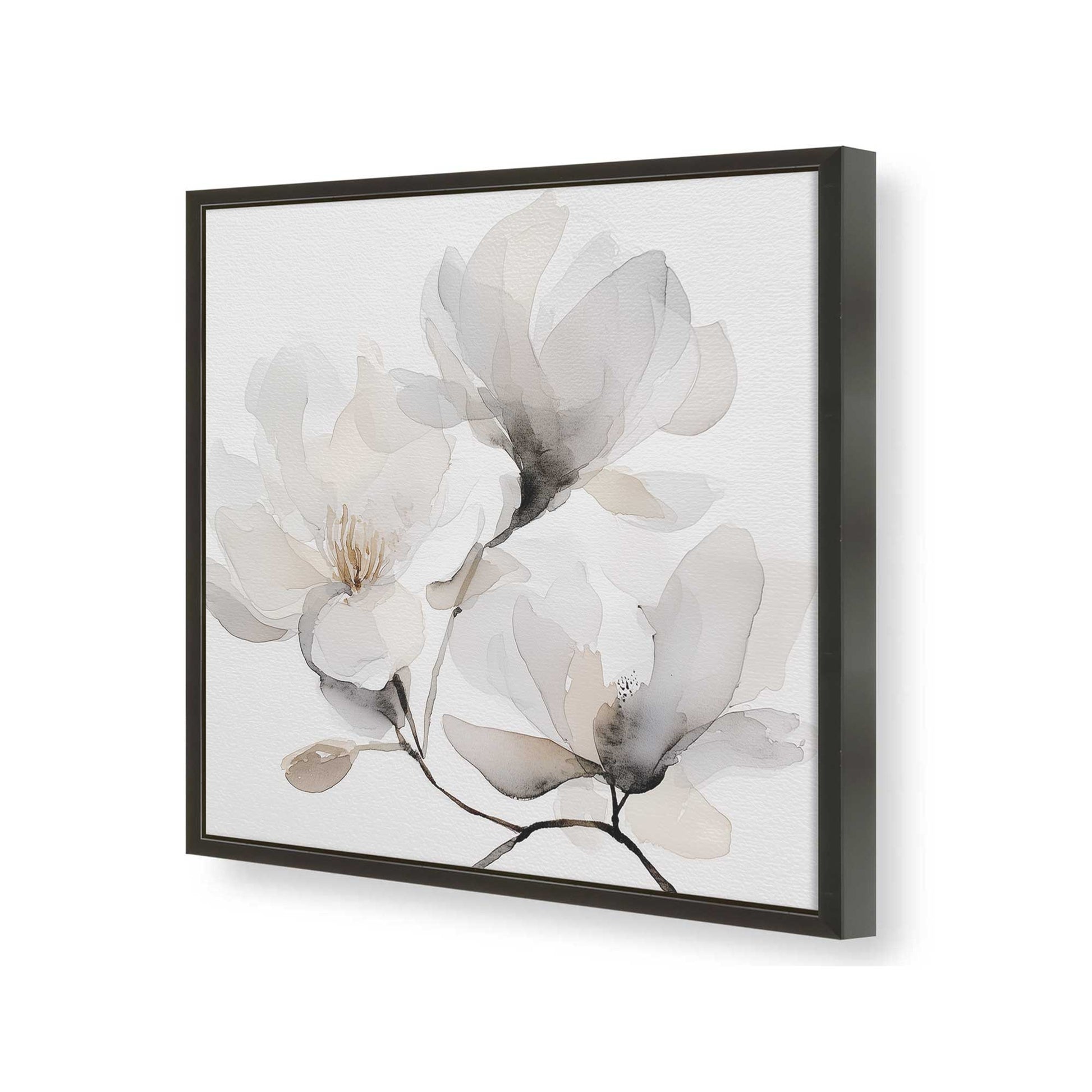 [Color:Satin Black], Picture of art in a Satin Black frame of the corner